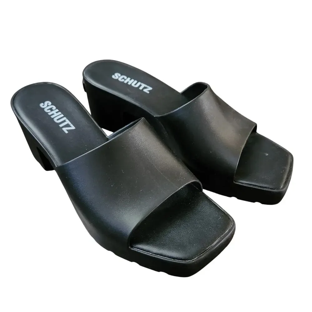 Schutz Mizzy Platform Slide Sandal Size 7